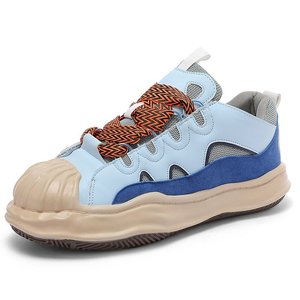 Custom Logo Shell Toe Chunky Sneakers Men Women Thick Sole Platform Casual Walking Dissolved Shoes Custom logo Sneakers Men - Product Image 3