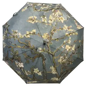 Peinture à l'huile <span class=keywords><strong>Van</strong></span> Gogh créative Parapluie pliant automatique Contrôle manuel pour l'impression numérique de cadeaux d'affaires - Product Image 1