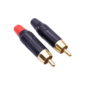 Conectores RCA de contacto de cobre de alta gama Conectores RCA macho chapados en oro Carcasa de aluminio Phono <span class=keywords><strong>AV</strong></span> Audio Video Enchufes Conectores macho RCA - Product Image 4