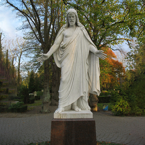Famosa Escultura de Piedra Natural, Estatua de Cristo Jesús en Mármol Blanco - Product Image 1