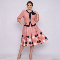 Geenlinm  Ensemble de vêtements pour femmes grandes tailles, deux pièces, robe d'église, costumes décontractés pour femmes