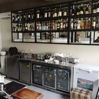 Comptoir de thé à bulles en acier inoxydable et comptoir de bar à thé au lait avec établi de thé, équipement pour Boba et thé au lait, refroidisseur, évier