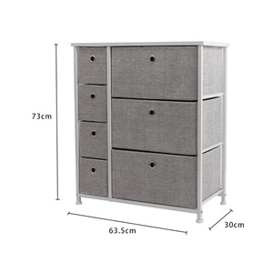 Mueble de dormitorio de esquina moderno de lujo, tela de almacenamiento alta, cajones de ropa, cómoda - Product Image 2