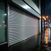 Porte à enroulement industrielle extérieure en aluminium résistante au vent, fabrication sur mesure, pour supermarchés, livraison directe d'usine