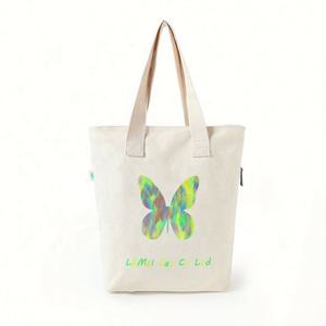 Bolso Tote de lona de algodón 100% con estampado de tamaño estándar y logotipo personalizado - Product Image 4