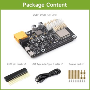 Carte de commande de moteur servo à entraînement direct DDSM Driver HAT (A), intègre ESP32 et circuit de contrôle ESP, maintenant compatible avec K848 - Product Image 5