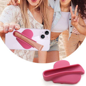 Nouveau support en silicone à coller sur la coque de téléphone, pour baume à lèvres, brillant à lèvres, autocollant de protection pour téléphone portable, support à rouge à lèvres - Product Image 2