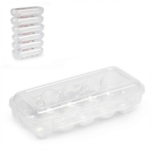 Stackable Clear Plastic <b>Egg</b> Container with Lid for Fridge Freshness Preservation Minimalist Design Rectangle Shape PP Material - Product Image 4