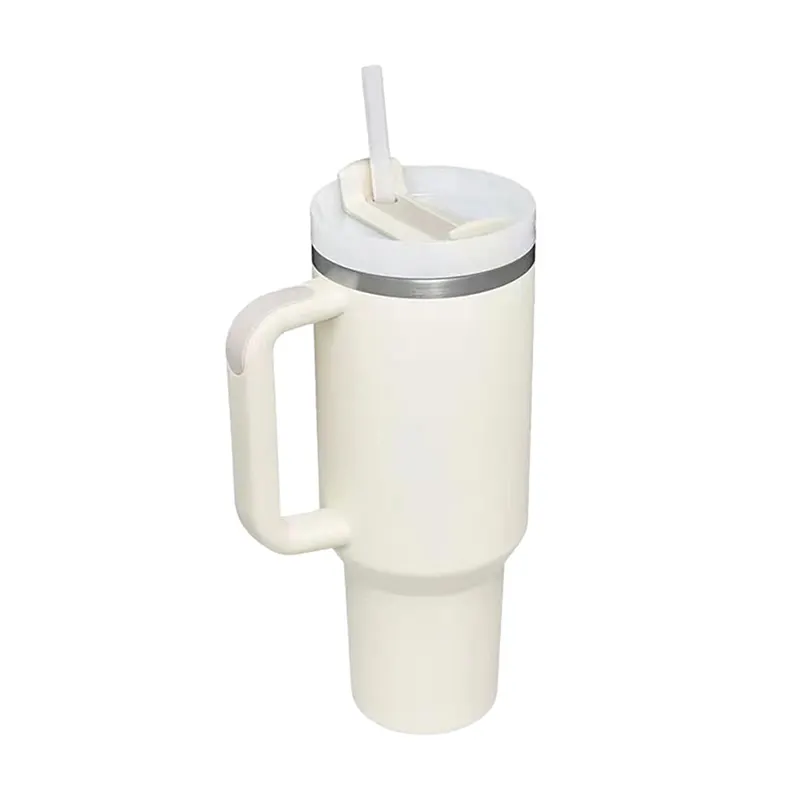 Unik 40 oz dinding ganda vakum metal cup termos mug quencher h2.0 flowstate baja anti karat 40 oz tumbler dengan pegangan