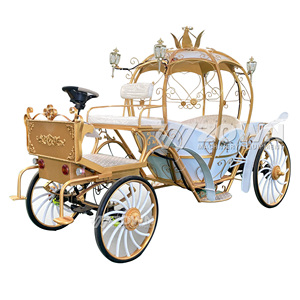 High Quality Electric Cinderella Pumpkin Carriage Luxury Royal Wedding Cart OEM Service for Wedding Event & Tourist Attraction - Product Image 6