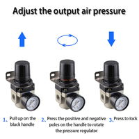 Unité FRL pneumatique AR2000 AW AF, raccords pour compresseur d'air, systèmes de filtre et de régulateur
