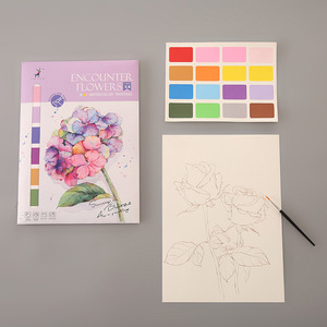 Libro de Colorear Creativo Multicolor con Acuarelas, Bloc de Dibujo para Aliviar el Estrés, Cuaderno de Bocetos, Regalo con Temática de Dibujos Animados para Pintar - Product Image 3
