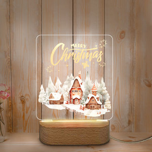 Veilleuse LED créative avec <span class=keywords><strong>photo</strong></span> personnalisée <span class=keywords><strong>effet</strong></span> d'illusion de lampara d'anime en acrylique Décoration de chambre d'enfant Promotion de Noël pour table de mariage - Product Image 1