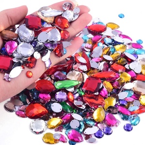 Piedras Acrílicas Brillantes OLeeya para Coser, Mezcla de Formas, Gemas y Cristales Coloridos, Piedras de Cristal Planas para Coser en Disfraces y Decoración - Product Image 5