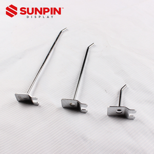 Double Tiers Factory Silver Metal <strong>Pegboard</strong> <strong>Display</strong> Peg <strong>Hooks</strong> for Perforated Panel - Product Image 5