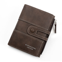 Dompet Kartu Kredit Slim PU Hitam Vintage Pria, Dompet Kartu Bank Bisnis Kecil