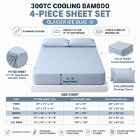 Draps de lit en bambou rafraîchissants 300TC, ultra doux, respirants et hypoallergéniques, vente en gros OEM