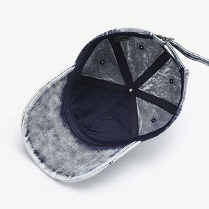 Casquette de baseball en jean unie personnalisable JH unisexe, tendance et cool, effet vieilli, 100 % coton, 6 panneaux, ajustable, toutes saisons, pour adultes - Product Image 5
