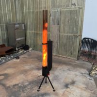Chauffage à granulés de bois pour l'extérieur avec tube de verre