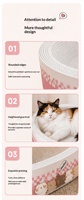 Griffoir pour chat en carton ondulé, coussin griffoir ovale pour chat, lit pour chat, sans débris, écologique, impression personnalisée, vente en gros