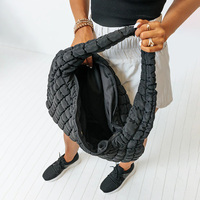 Sac à bandoulière unisexe de créateur personnalisé, grande capacité, couleur unie, style nuage, froncé, décontracté