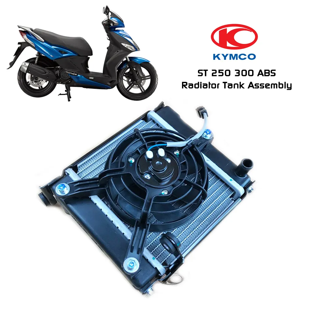 Motorcycle Radiator For KYMCO ST 250 300 ABS Main Radiator Assembly Cooling Fan