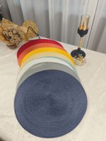 Syh1786 pp Set de table tissé à la main, résistant à la chaleur, sous-verre de rechange, dessous de verre décoratif, option multicolore
