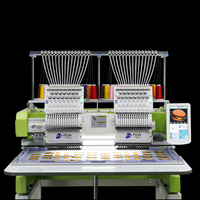 Machine à broder commerciale informatisée à grande vitesse à double tête pour casquettes, chapeaux et t-shirts, fabricants de machines à broder à 2 têtes