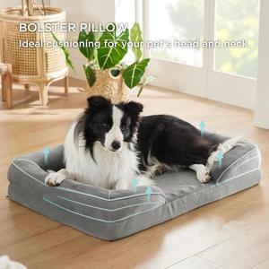 Factory Customized Minimalist <strong>Fancy</strong> Funny Rectangle Orthopedic Memory Foam Dog <strong>Bed</strong> Modern Anti Stress Pet <strong>Cat</strong> Bolster - Product Image 4