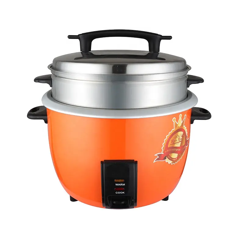 Fogão elétrico de arroz 2l com cesta de vapor, novo design, laranja, 2kg