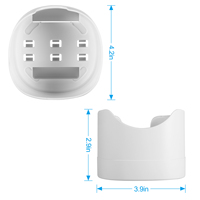 Soporte de Pared para Sistema WiFi Mesh TP-Link Deco M4/E4/S4/S7/P9, Organizador Electrónico, Paquete de 3, Blanco, ABS Resistente