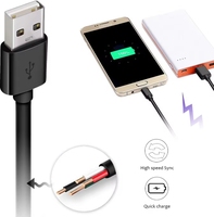 Kabel Data Pengisian Cepat Android Shenzhen Manoson Berkualitas Tinggi V8 USB Tipe C ke Micro USB 3A PVC untuk Pengisi Daya Ponsel