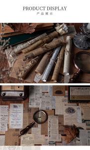 60 pièces <span class=keywords><strong>de</strong></span> papier vintage pour scrapbooking, journal DIY, matériel d'artisanat, papier pour écrire, dessiner, papier décoratif rétro pour scrapbooking - Product Image 6
