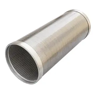Stainless steel wedge V water well screen pipe / wire wrapped screen for coal