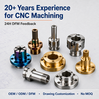 Composants métalliques usinés par CNC de précision en acier allié, tige cannelée, joint à bride, pour transmission automobile et machines