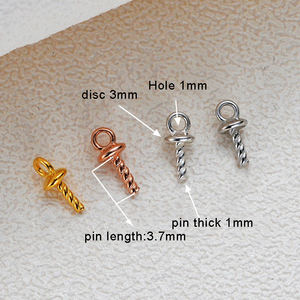 Fournitures de bijoux DIY en argent sterling S925 faites à la main - Bélière spirale, support de pendentif, bélière pour plateau de pendentif, accroche-pendentif - Product Image 2