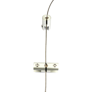 Kit <span class=keywords><strong>de</strong></span> <span class=keywords><strong>suspension</strong></span> en aluminium réglable <span class=keywords><strong>Fil</strong></span> d'acier suspendu Pince à câble bidirectionnelle Pince à câble métallique - Product Image 6