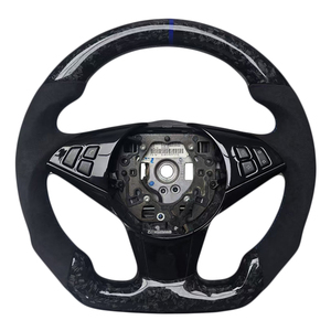 Volante Deportivo de Fibra de Carbono Forjado de Alta Calidad con Cubierta de Alcántara para BMW E60 2007 - Product Image 1