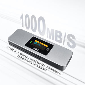 Casing SSD M.2 ITGZ Smart Screen, Protokol Ganda NVMe SATA USB <span class=keywords><strong>3.2</strong></span> 10Gbps, Ringan - Product Image 5
