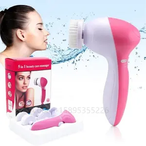Multifunctional Waterproof Cute Electric Rotating Cleansing Facial Scrubber Skincare Exfoliate Deep Cleaning Facial Brushes