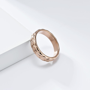 Fashion <b>Ring</b> Gold Plated Stainless Steel Women's Flower Design Gift Jewelry - Product Image 4