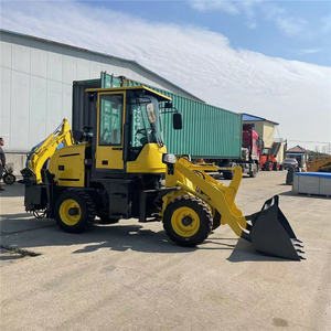 2023 Hot Sale Mini Traktor Bagger lader Erd bewegungs maschinen billigste kleine Bagger lader 4*4 kleine Farm Bagger - Product Image 3