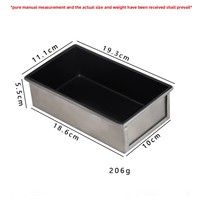Moule à pain en alliage d'aluminium antiadhésif de 450g Moule à pain en acier au carbone avec couvercle pour plateaux de cuisson pour les acheteurs commerciaux alimentaires