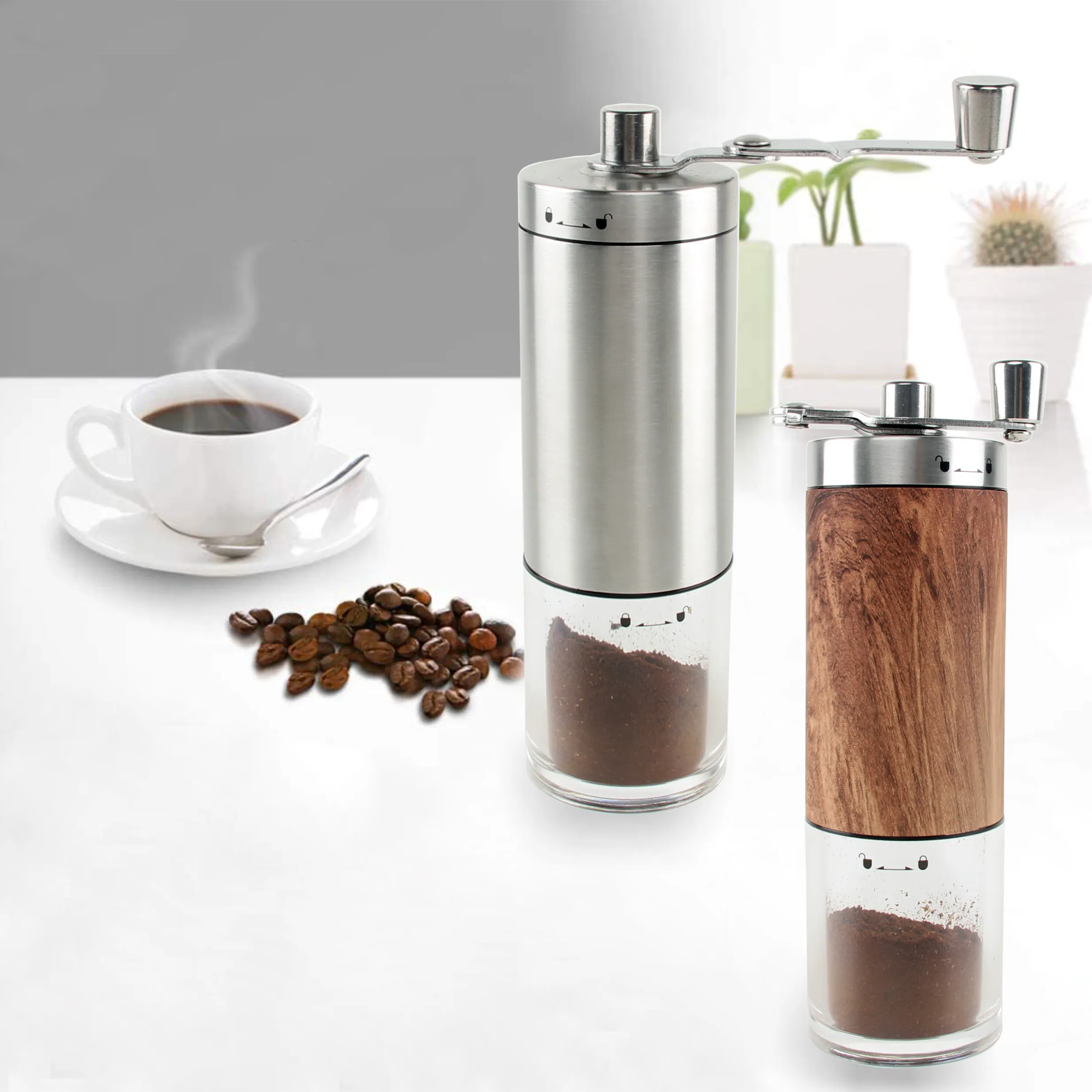 Wholesale Stainless Steel Portable Mini Hand Manual Coffee Bean Grinder