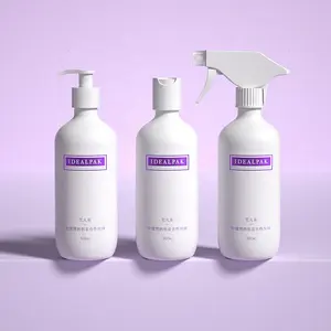 Luxury PE Shampoo Packaging 500ml Plastic Recycled Lotion Pump Sprayer Bottle Empty Cosmetic Lotion Bottles