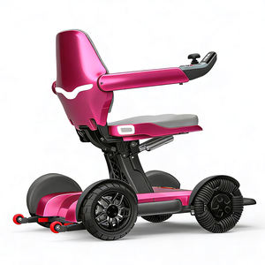 <span class=keywords><strong>Fauteuil</strong></span> roulant électrique pliable automatique léger rose vif édition limitée exclusive BEIZ 2026 pour personnes âgées et handicapées - Product Image 3