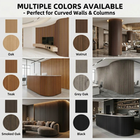 Panneaux acoustiques en lattes de bois flexibles écologiques, haute réduction du bruit, lattes de bois MDF pour salon, chambre, hôtel, intérieur