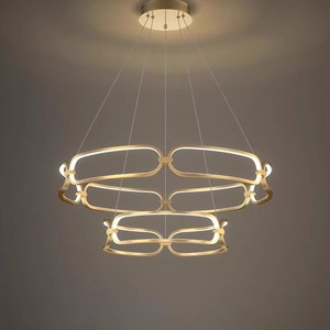 New Design Nordic Modern Minimalist bar Restaurant Shop Living Room Metal Ring <b>Chandelier</b> - Product Image 6