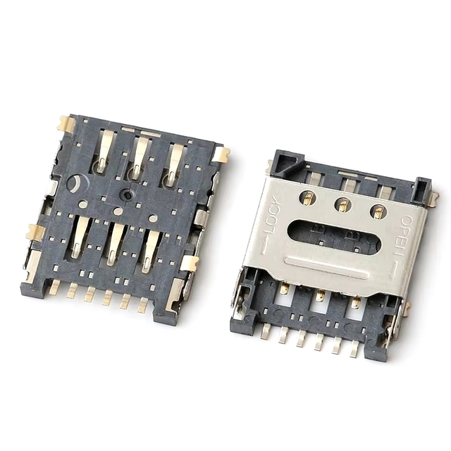 BSSY)Nano Sim Card Connector 7pin SMT Push-Push Memory 6