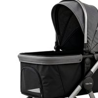 Poussette pour chien robuste 2026, capacité 40 kg, pliage à un bouton, en alliage d'aluminium, transport portable pour animaux de compagnie